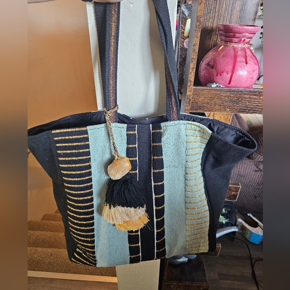 American and Beyond tote boho bag